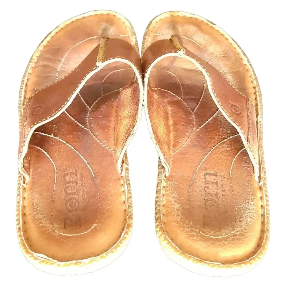 Born Brown Leather Sandals Men's 8